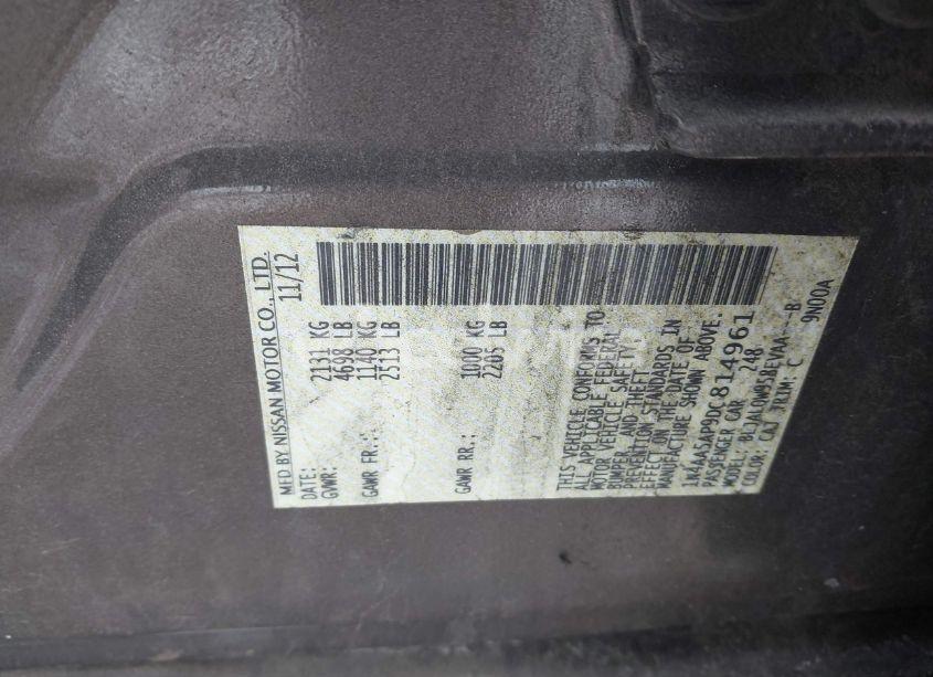 Photo 9 of 2013 Nissan Maxima 3.5 S (VIN 1N4AA5AP9DC814961)