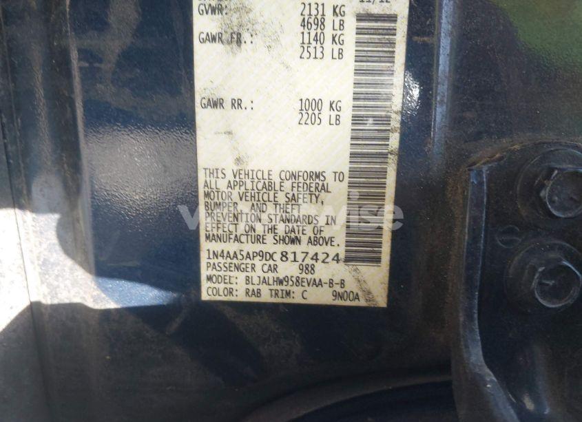 Photo 9 of 2013 Nissan Maxima 3.5 SV (VIN 1N4AA5AP9DC817424)