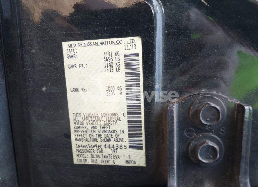 Photo 9 of 2014 Nissan Maxima 3.5 SV (VIN 1N4AA5AP9EC444385)