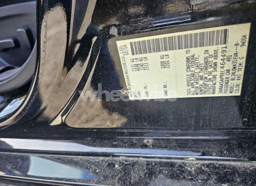 Photo 9 of 2014 Nissan Maxima (VIN 1N4AA5AP9EC464491)