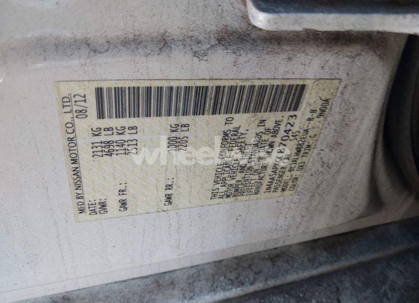 Photo 9 of 2012 Nissan Maxima 3.5 SV (VIN 1N4AA5APXCC870423)