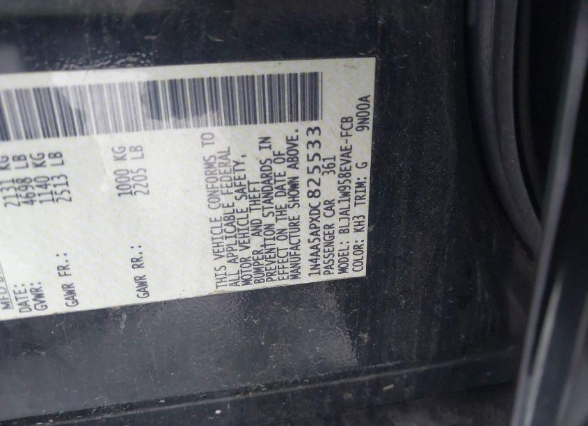 Photo 9 of 2013 Nissan Maxima 3.5 SV (VIN 1N4AA5APXDC825533)