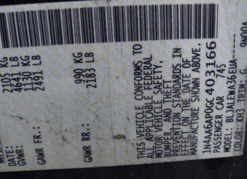 Photo 9 of 2016 Nissan Maxima 3.5 SL (VIN 1N4AA6AP0GC403166)