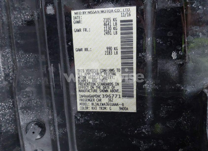 Photo 9 of 2017 Nissan Maxima 3.5 SL (VIN 1N4AA6AP0HC396771)