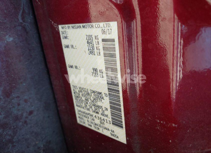 Photo 9 of 2017 Nissan Maxima 3.5 S (VIN 1N4AA6AP0HC436413)