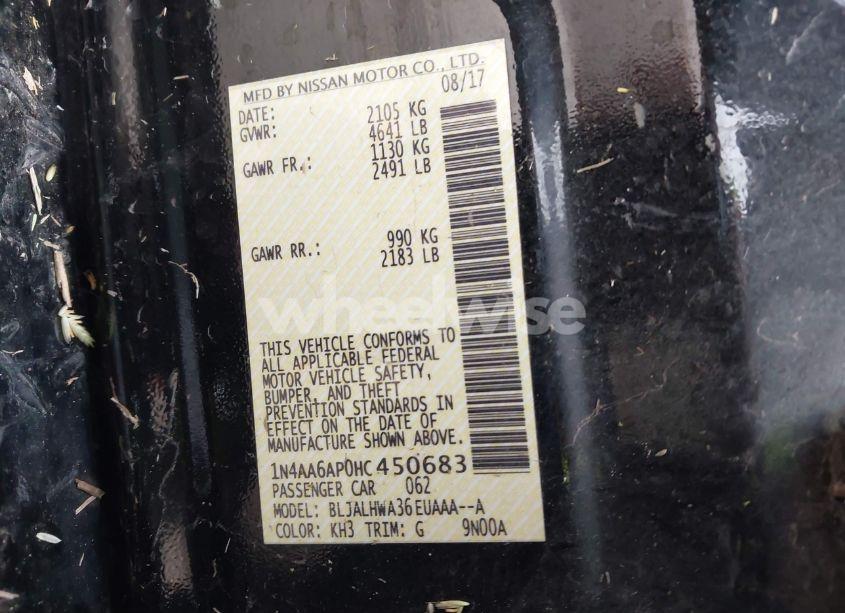 Photo 9 of 2017 Nissan Maxima 3.5 PLATINUM (VIN 1N4AA6AP0HC450683)