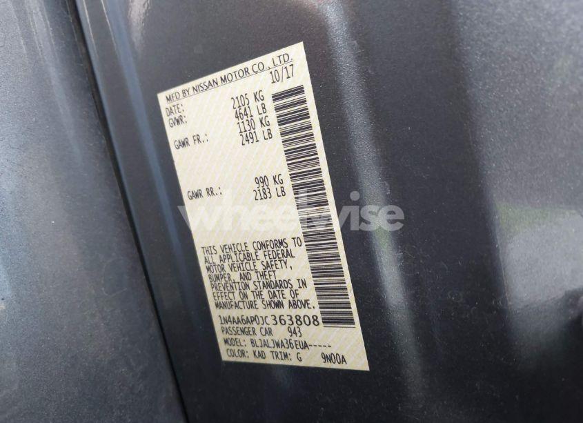 Photo 9 of 2018 Nissan Maxima 3.5 SV (VIN 1N4AA6AP0JC363808)