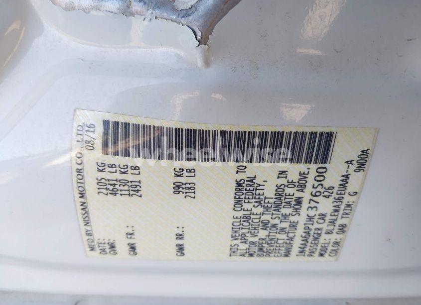 Photo 9 of 2017 Nissan Maxima 3.5 SL (VIN 1N4AA6AP1HC376500)