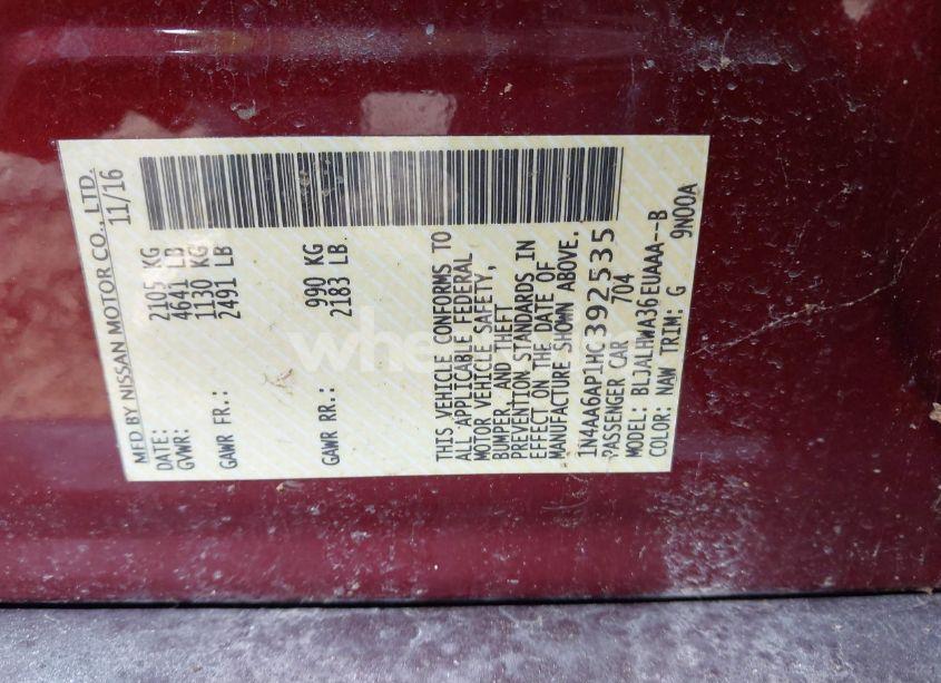 Photo 9 of 2017 Nissan Maxima 3.5 PLATINUM (VIN 1N4AA6AP1HC392535)