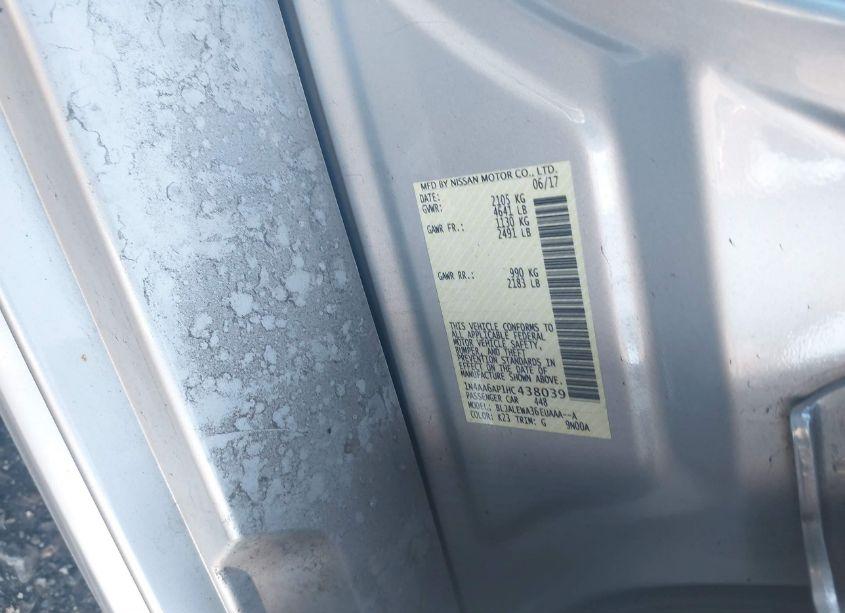 Photo 9 of 2017 Nissan Maxima 3.5 SL (VIN 1N4AA6AP1HC438039)