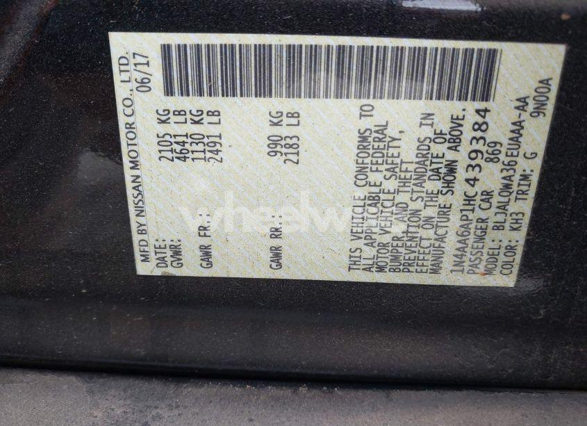 Photo 9 of 2017 Nissan Maxima 3.5 S (VIN 1N4AA6AP1HC439384)