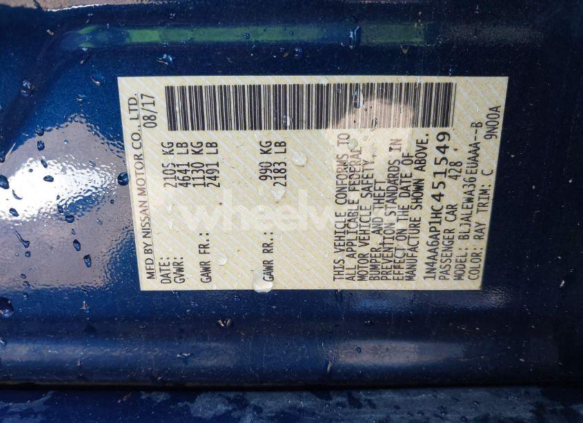 Photo 9 of 2017 Nissan Maxima 3.5 SL (VIN 1N4AA6AP1HC451549)