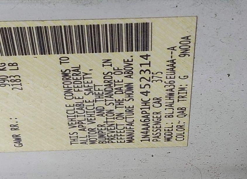 Photo 9 of 2017 Nissan Maxima 3.5 PLATINUM (VIN 1N4AA6AP1HC452314)