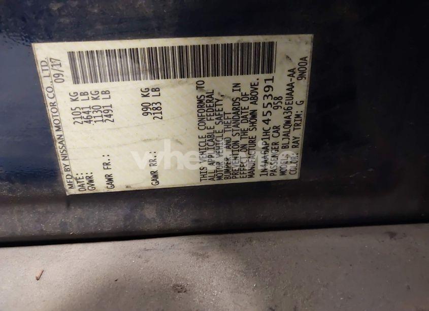 Photo 9 of 2017 Nissan Maxima 3.5 S (VIN 1N4AA6AP1HC455391)