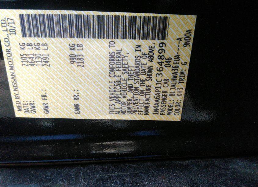 Photo 9 of 2018 Nissan Maxima 3.5 PLATINUM (VIN 1N4AA6AP1JC364899)