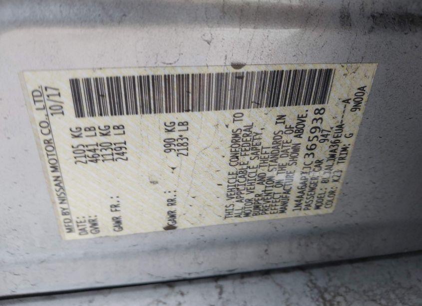 Photo 9 of 2018 Nissan Maxima 3.5 SV (VIN 1N4AA6AP1JC365938)