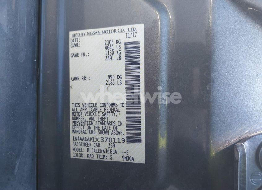 Photo 9 of 2018 Nissan Maxima 3.5 SL (VIN 1N4AA6AP1JC370119)