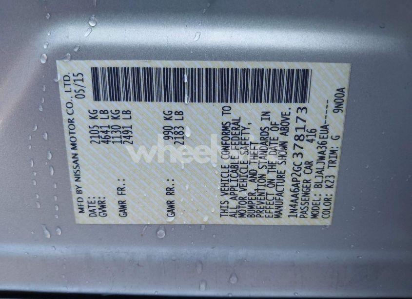 Photo 9 of 2016 Nissan Maxima 3.5 SV (VIN 1N4AA6AP2GC378173)