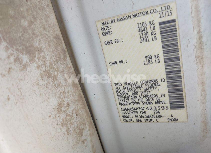 Photo 9 of 2016 Nissan Maxima 3.5 SV (VIN 1N4AA6AP2GC423595)