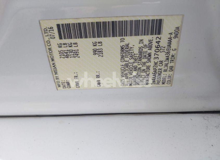 Photo 9 of 2017 Nissan Maxima 3.5 SR (VIN 1N4AA6AP2HC370642)