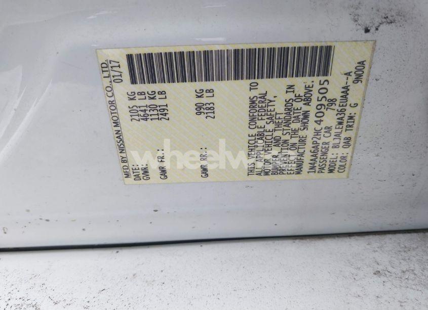 Photo 9 of 2017 Nissan Maxima 3.5 SL (VIN 1N4AA6AP2HC409505)