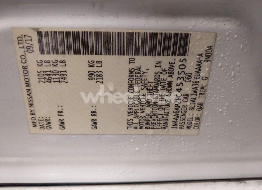 Photo 9 of 2017 Nissan Maxima 3.5 SR (VIN 1N4AA6AP2HC453505)