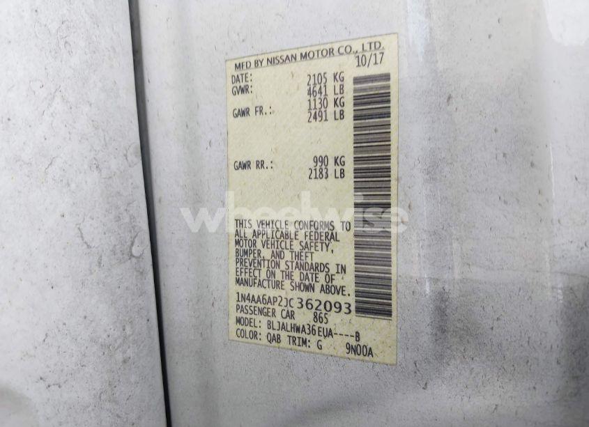 Photo 9 of 2018 Nissan Maxima 3.5 PLATINUM (VIN 1N4AA6AP2JC362093)