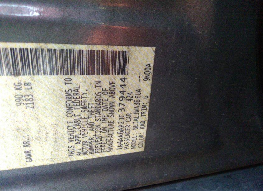 Photo 9 of 2018 Nissan Maxima 3.5 SV (VIN 1N4AA6AP2JC379444)