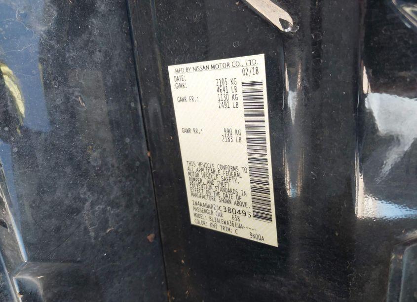 Photo 9 of 2018 Nissan Maxima 3.5 SL (VIN 1N4AA6AP2JC380495)