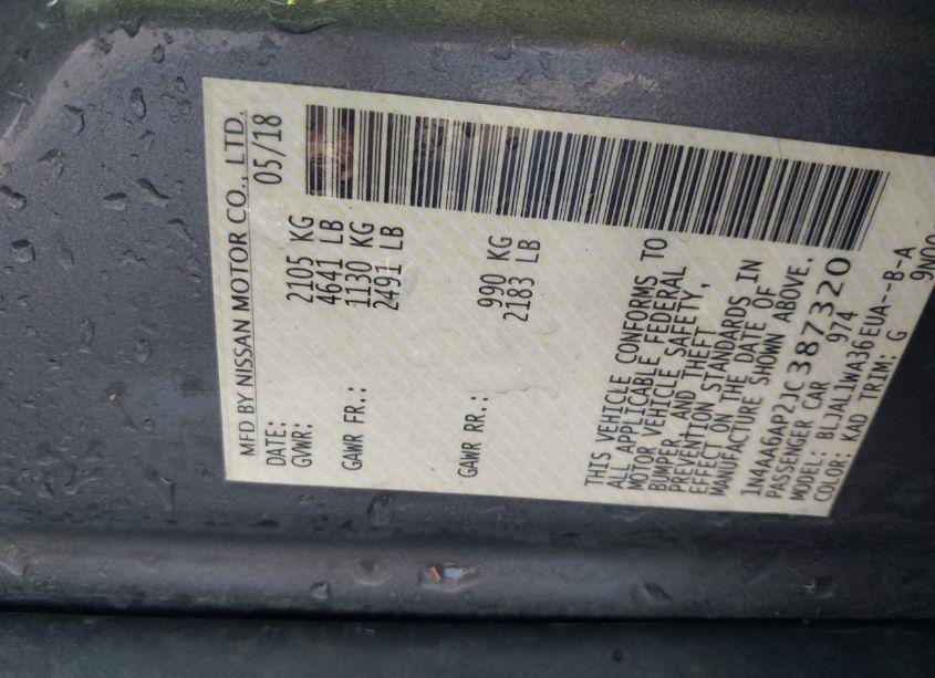 Photo 9 of 2018 Nissan Maxima 3.5 SR (VIN 1N4AA6AP2JC387320)