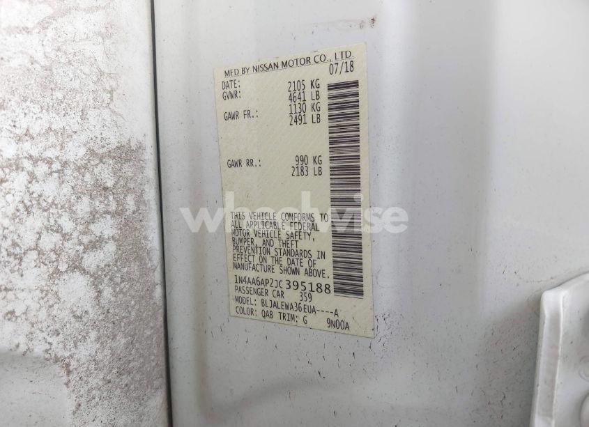 Photo 9 of 2018 Nissan Maxima 3.5 SL (VIN 1N4AA6AP2JC395188)