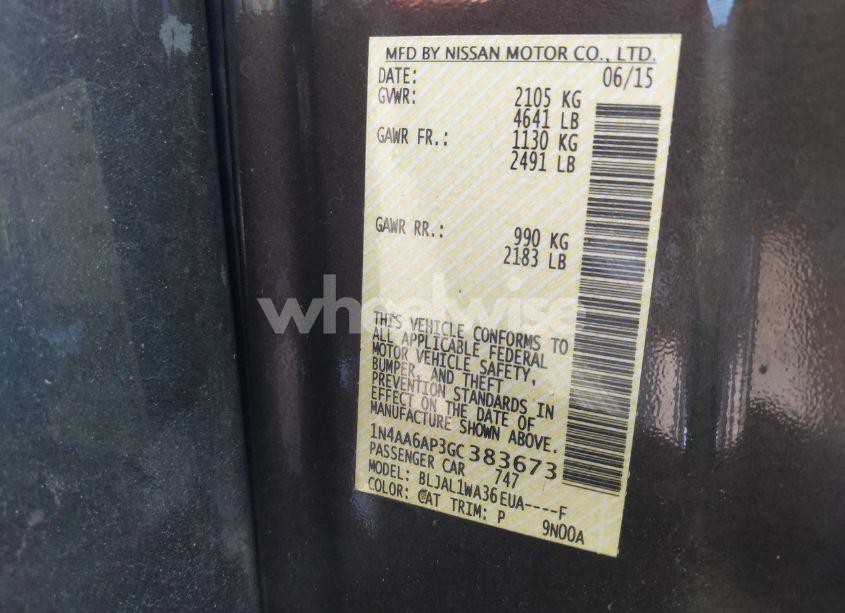 Photo 9 of 2016 Nissan Maxima 3.5 SR (VIN 1N4AA6AP3GC383673)