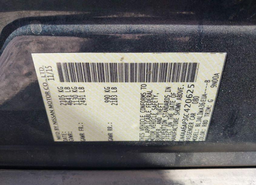 Photo 9 of 2016 Nissan Maxima 3.5 SR (VIN 1N4AA6AP3GC420625)