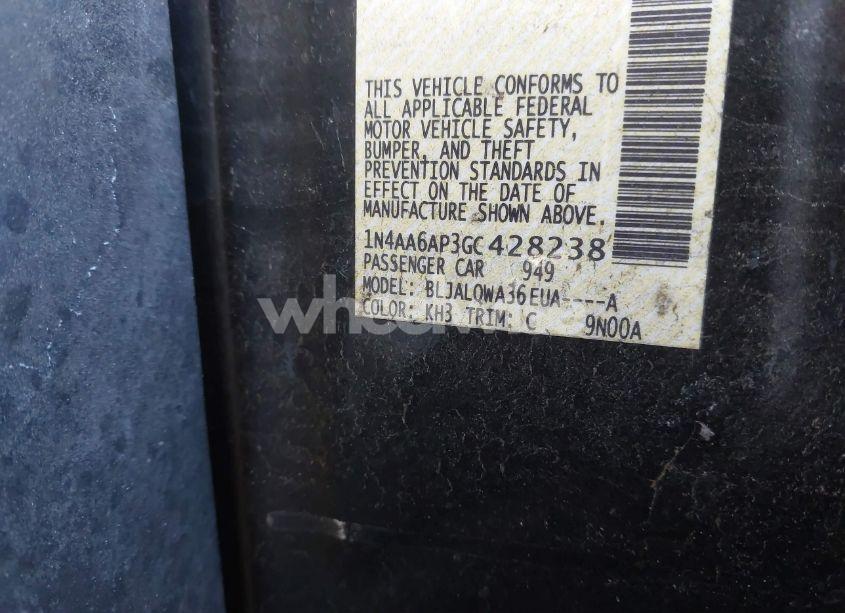 Photo 9 of 2016 Nissan Maxima 3.5 S (VIN 1N4AA6AP3GC428238)