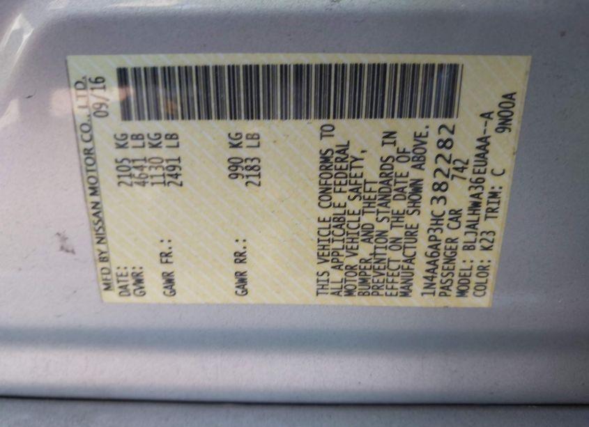 Photo 9 of 2017 Nissan Maxima 3.5 PLATINUM (VIN 1N4AA6AP3HC382282)