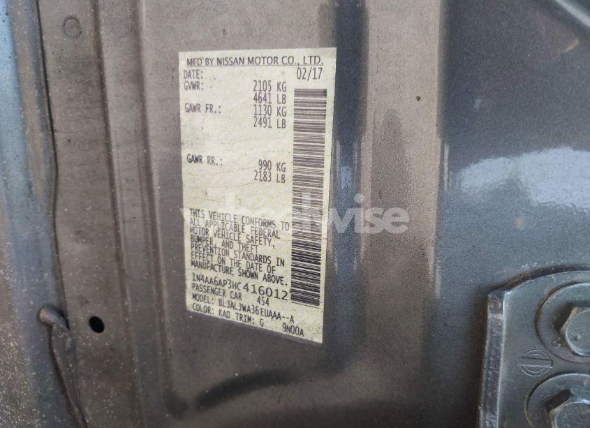 Photo 9 of 2017 Nissan Maxima 3.5 SV (VIN 1N4AA6AP3HC416012)