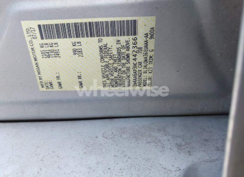 Photo 9 of 2017 Nissan Maxima 3.5 S (VIN 1N4AA6AP3HC442366)