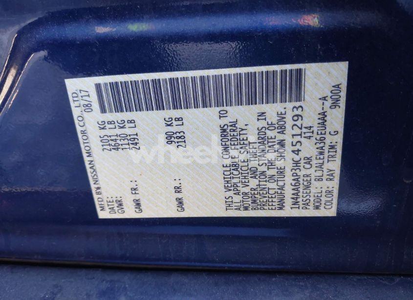 Photo 9 of 2017 Nissan Maxima 3.5 SL (VIN 1N4AA6AP3HC451293)