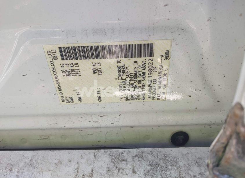 Photo 9 of 2016 Nissan Maxima 3.5 PLATINUM (VIN 1N4AA6AP4GC398022)