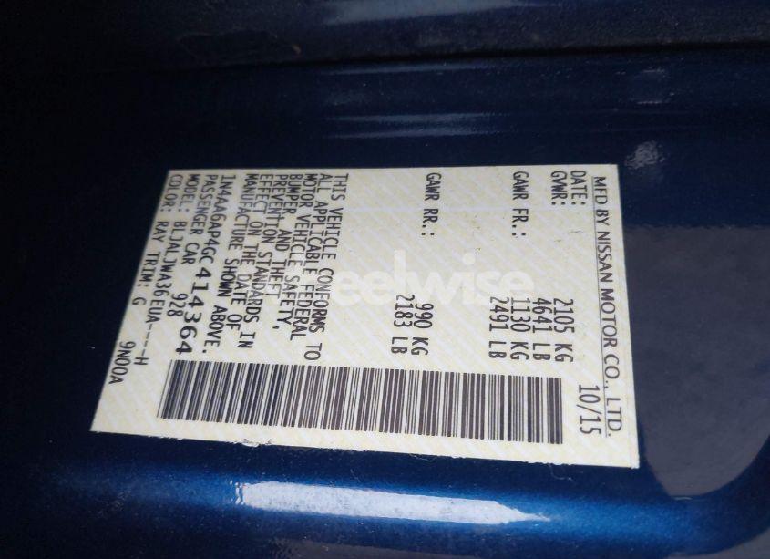 Photo 9 of 2016 Nissan Maxima 3.5 SV (VIN 1N4AA6AP4GC414364)