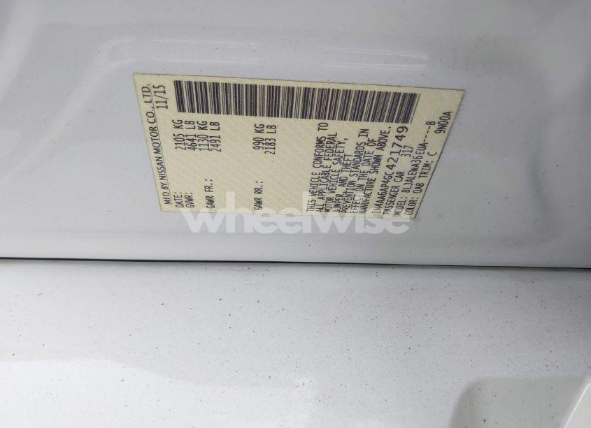 Photo 9 of 2016 Nissan Maxima 3.5 SL (VIN 1N4AA6AP4GC421749)