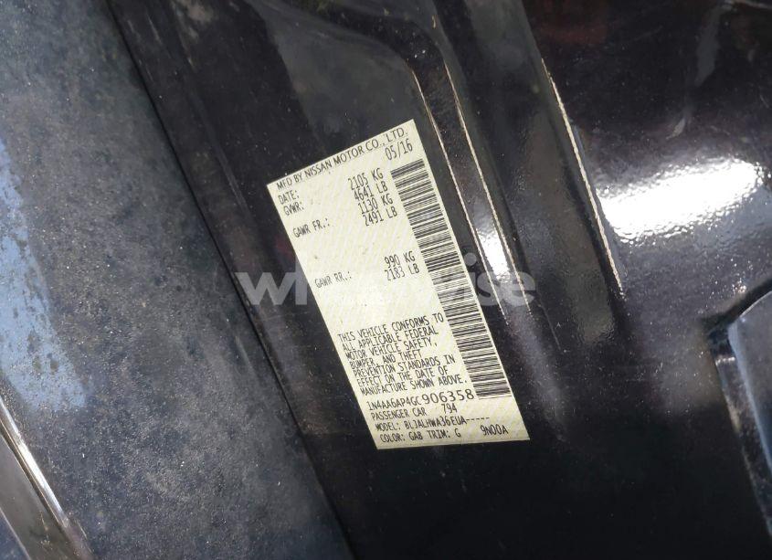 Photo 9 of 2016 Nissan Maxima 3.5 PLATINUM (VIN 1N4AA6AP4GC906358)