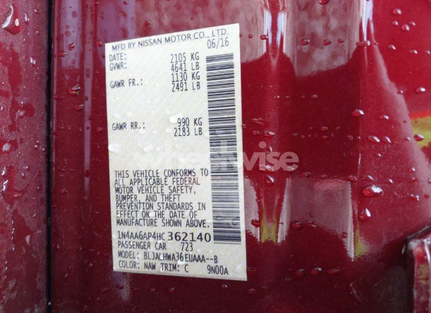 Photo 9 of 2017 Nissan Maxima 3.5 PLATINUM (VIN 1N4AA6AP4HC362140)