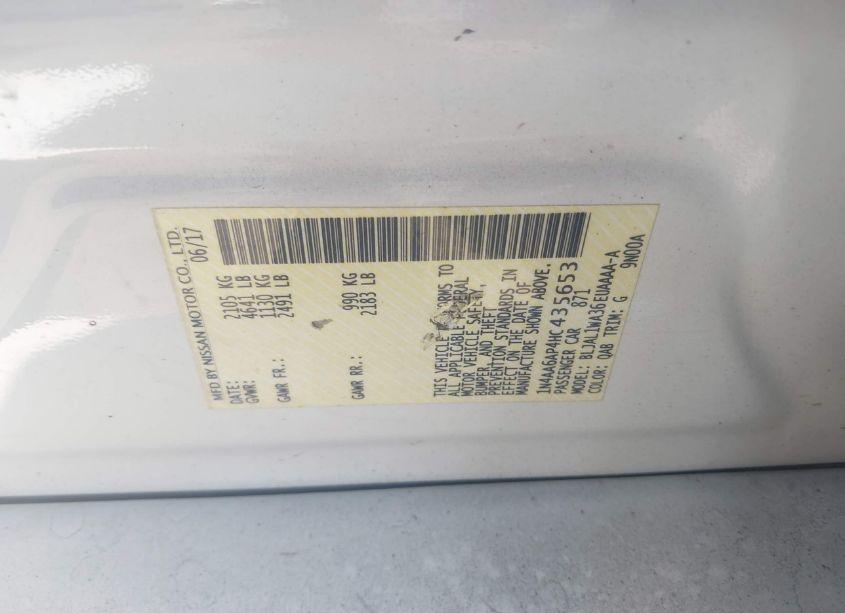 Photo 9 of 2017 Nissan Maxima 3.5 SR (VIN 1N4AA6AP4HC435653)