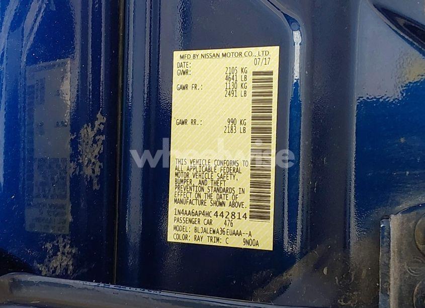 Photo 9 of 2017 Nissan Maxima 3.5 SL (VIN 1N4AA6AP4HC442814)