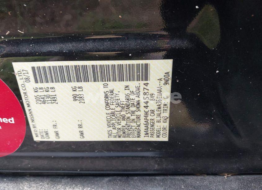 Photo 9 of 2017 Nissan Maxima 3.5 SL (VIN 1N4AA6AP4HC445874)