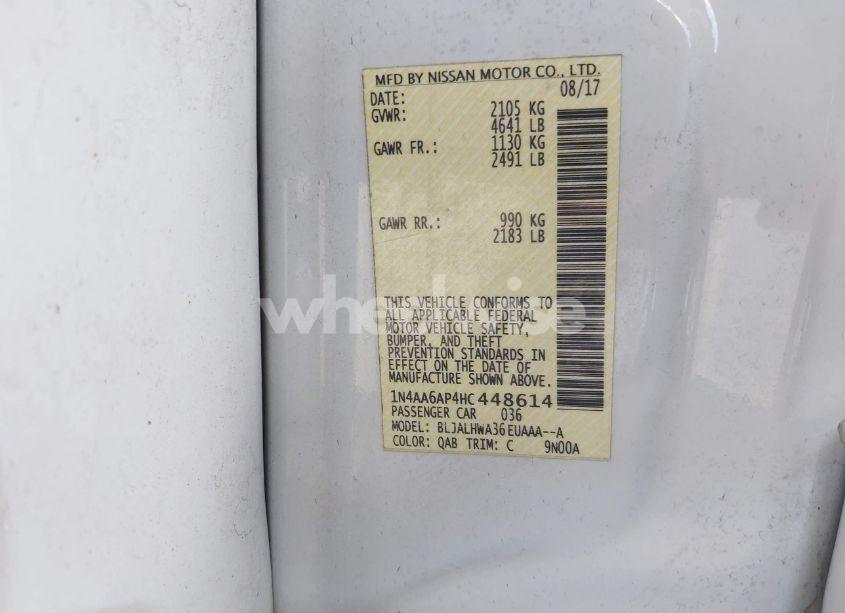 Photo 9 of 2017 Nissan Maxima 3.5 PLATINUM (VIN 1N4AA6AP4HC448614)