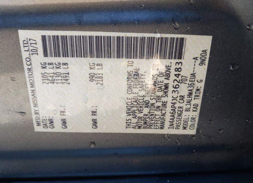 Photo 9 of 2018 Nissan Maxima 3.5 PLATINUM (VIN 1N4AA6AP4JC362483)