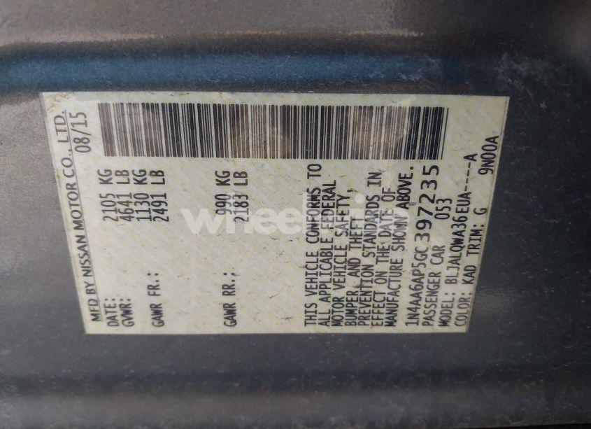 Photo 9 of 2016 Nissan Maxima 3.5 S (VIN 1N4AA6AP5GC397235)