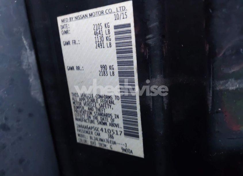 Photo 9 of 2016 Nissan Maxima 3.5 PLATINUM (VIN 1N4AA6AP5GC410517)